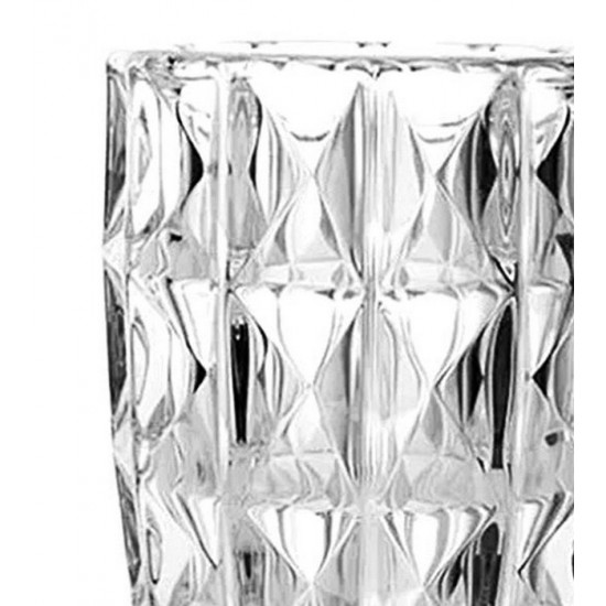 Vaso 27cm Por 15cm Aquamarine Em Cristal Ecológico